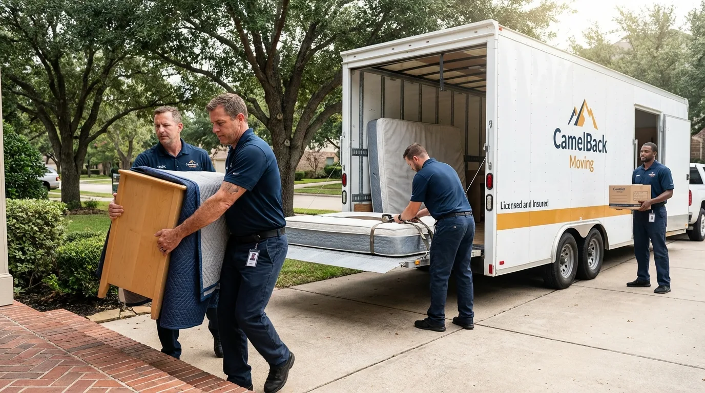 Crew loading residential truck for cross-state move from Ceiba, PR